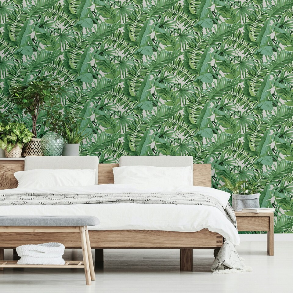 image 1 of NuWallpaper NU2906 Maui Peel & Stick Wallpaper, Green Multi