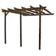 image 1 of Wall Mounted Garden Pergola 3 Posts - Wood - L240 x W540 x H270 cm - Light Green