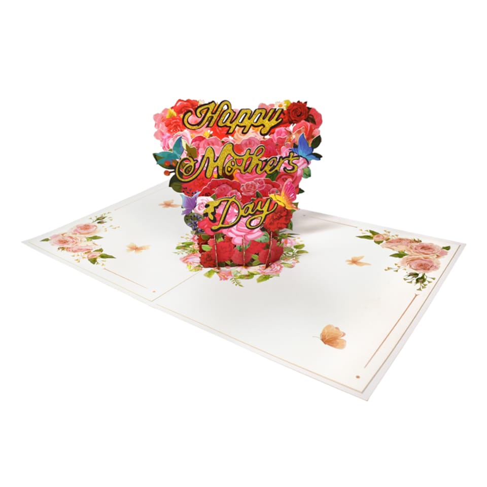 image 1 of Floral Heart 3D Pop Up Mother’s Day Card
