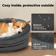 image 6 of Skylos Orthopedic Plush Dog Bed Soft Washable Pet Bed Grey Cosy Cushion XXL Size | Grey | XXL | XXL