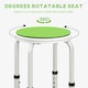 image 7 of HOMCOM 360 Degree Swivel Shower Stool w/ Non-Slip Feet for Disabled Green