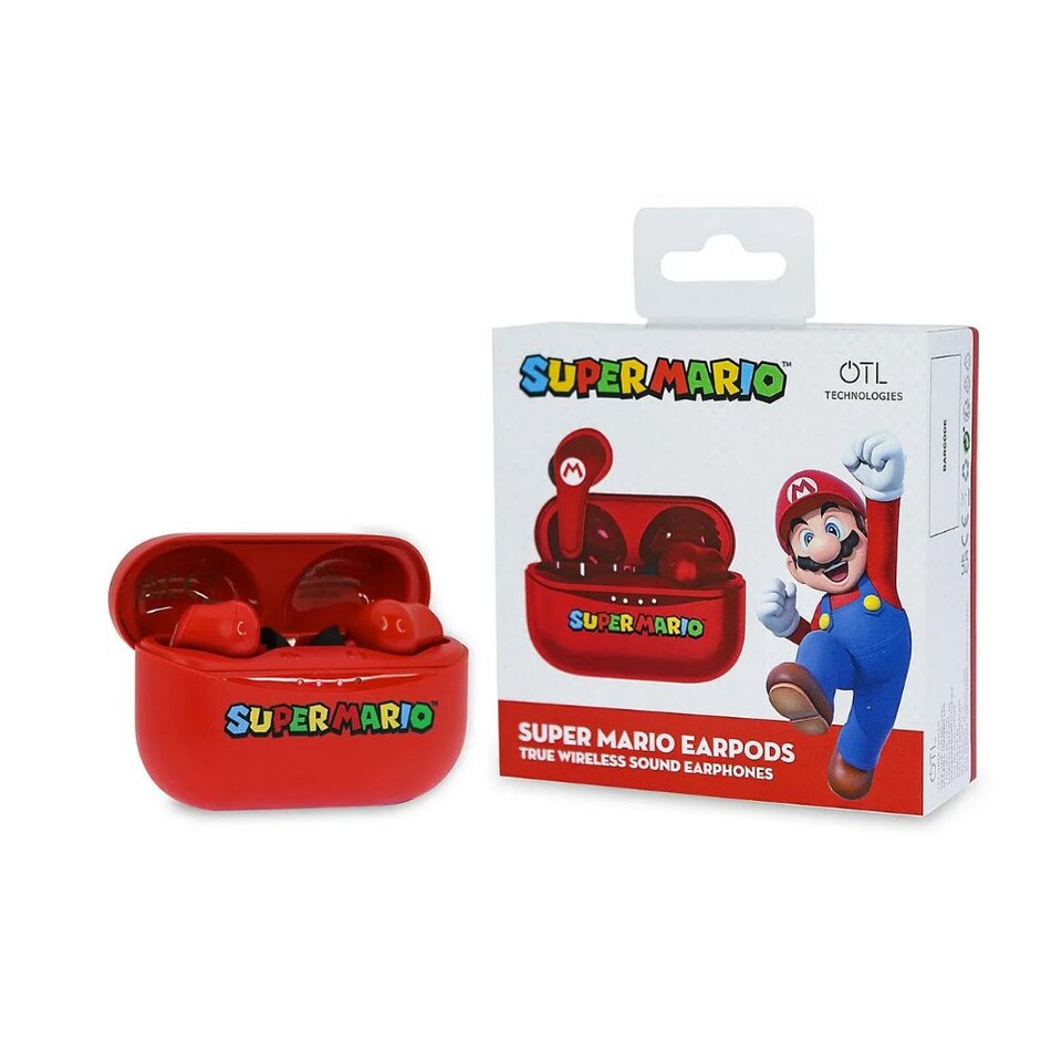 image 1 of OTL Super Mario Red Slide Open TWS Earphones
