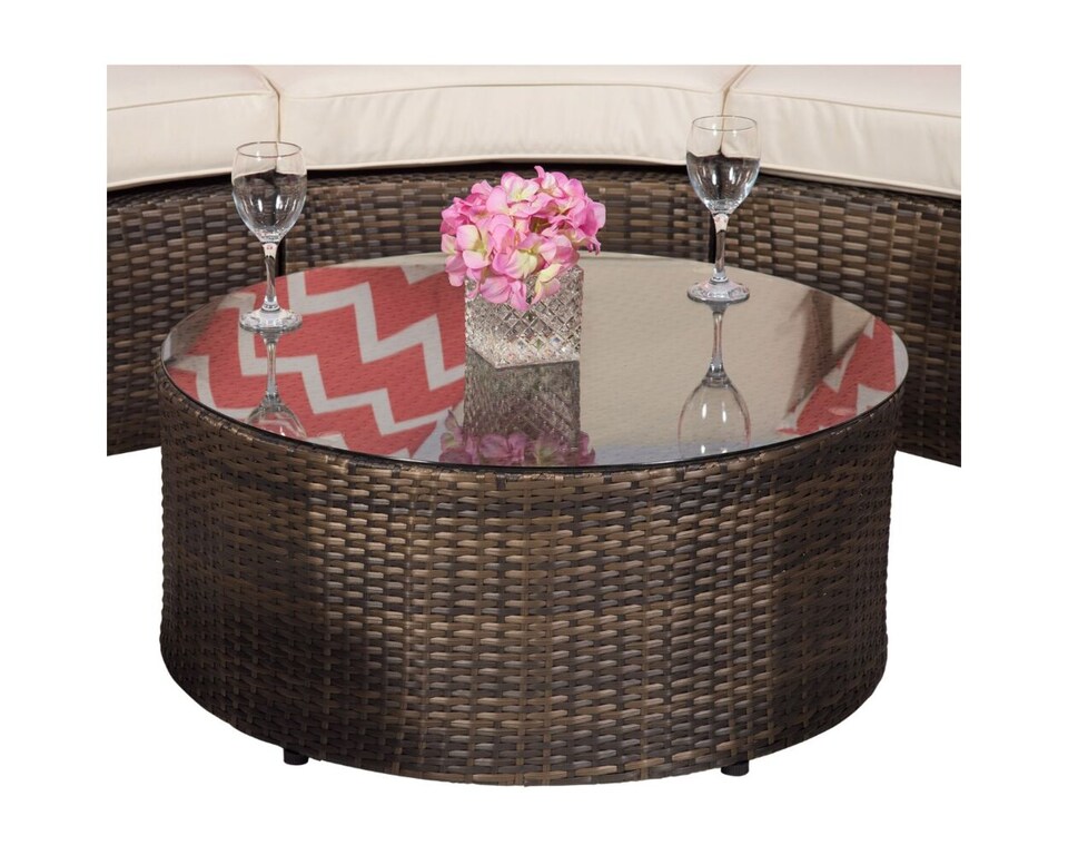 image 1 of Monaco Luxury Large Rattan Garden Sofa Set | Brown | Brown | Five Plus Seater