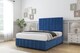image 2 of Sloomy Langston Navy Plush Divan Bed With Mattress 2 Drawers Footend With 54" Floor Standing Headboard & 12" Matching Footboard 6' Super King | Blue | Navy | Super King | 1