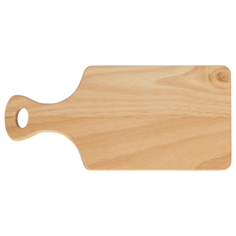 image 1 of Argon Tableware Wooden Chopping Board with Handle - 34cm x 16cm Brown