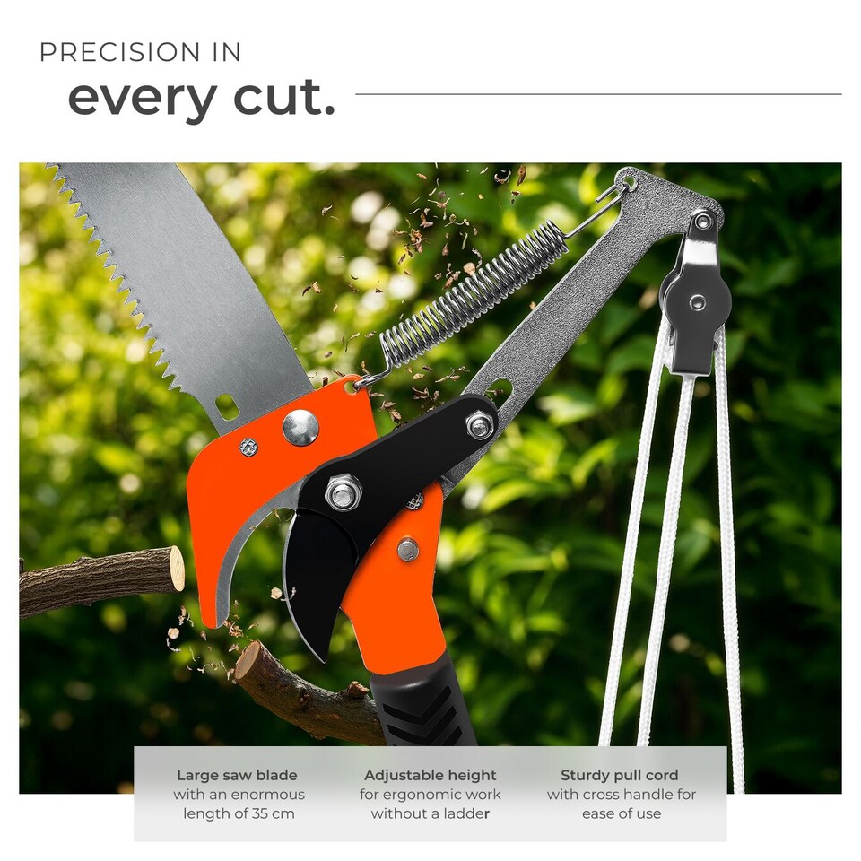 image 1 of Shears - telescopic pruners with cable and saw function
