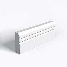 Pack of 15 (Total 15 Units) - MDF Primed Chamfer & 2 V Groove Architrave - 18mm (T) x 69mm (H) x 2440mm (L)