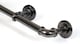 image 3 of Lister Cartwright 25mm Black Nickle Industrial Pipe Extendable Curtain Pole Heavy Duty Metal Curtain Rod(120-320 cm)