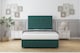 image 1 of Sloomy Manhattan Emerald Plush Divan Bed With Mattress 2 Drawers Footend With 54" Floor Standing Headboard 4' Small Double | Green | Emerald | Small Double | 1