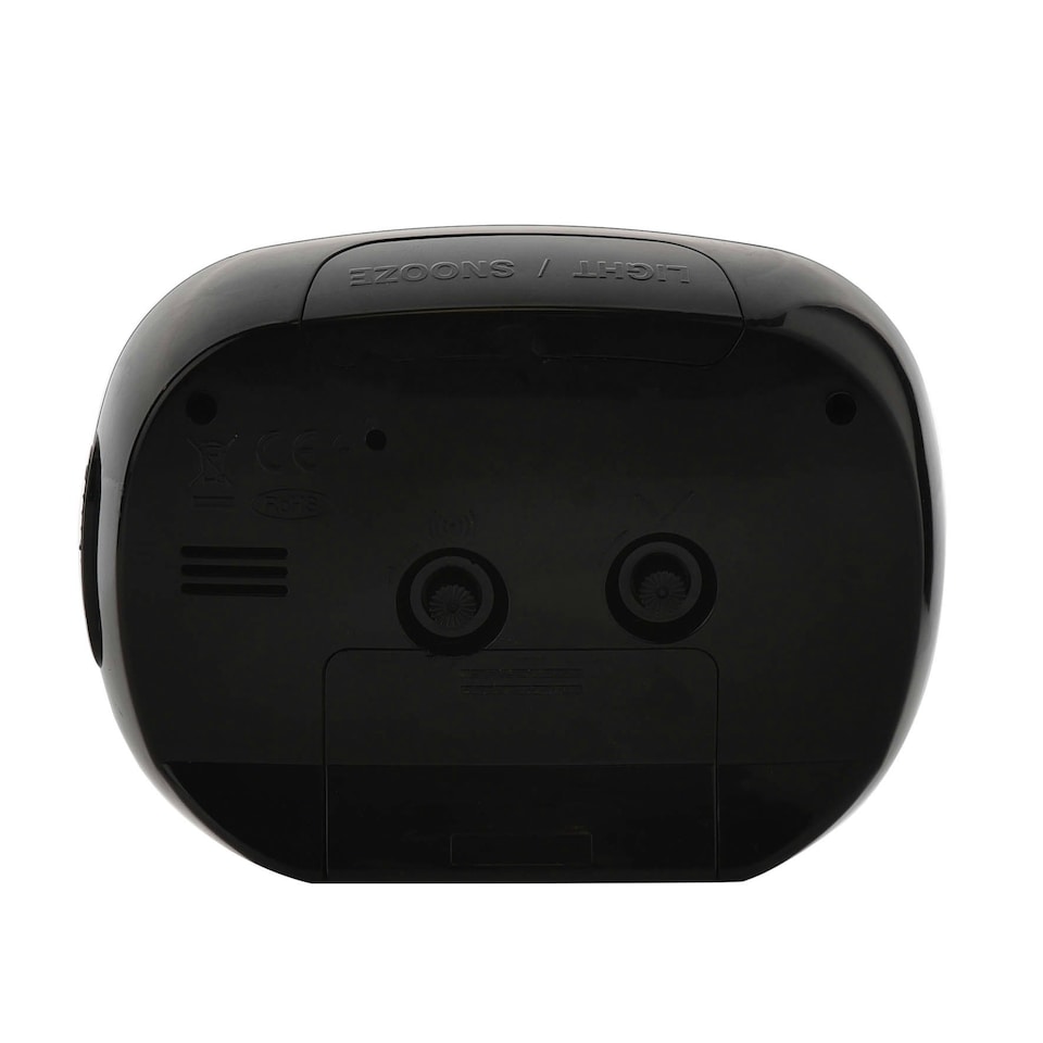 image 1 of Hometime Alarm - Oval with Light & Snooze Black *(60/100)* Black