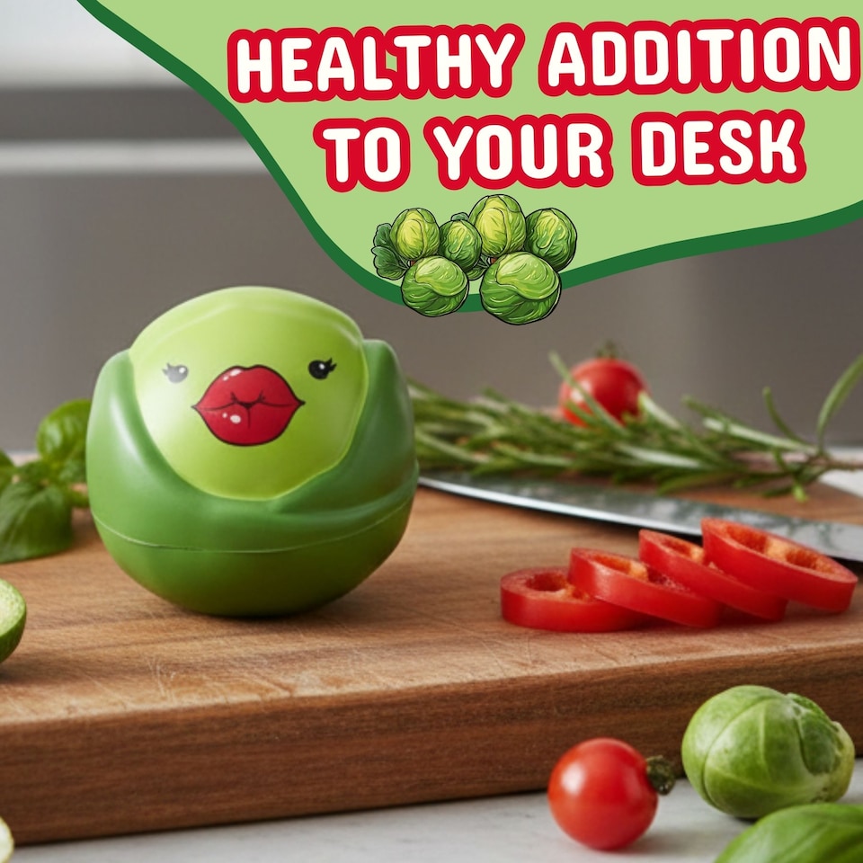 image 1 of Brussel Pouts Squishy Stress Ball – Funny Stress Relief Toy for Adults