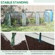 image 5 of Outsunny Tunnel Greenhouse Steel Frame for Garden w Zipper Doors