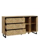 image 3 of Nikomedes Sideboard in Spica Oak/Matt Black/Bartex Oak
