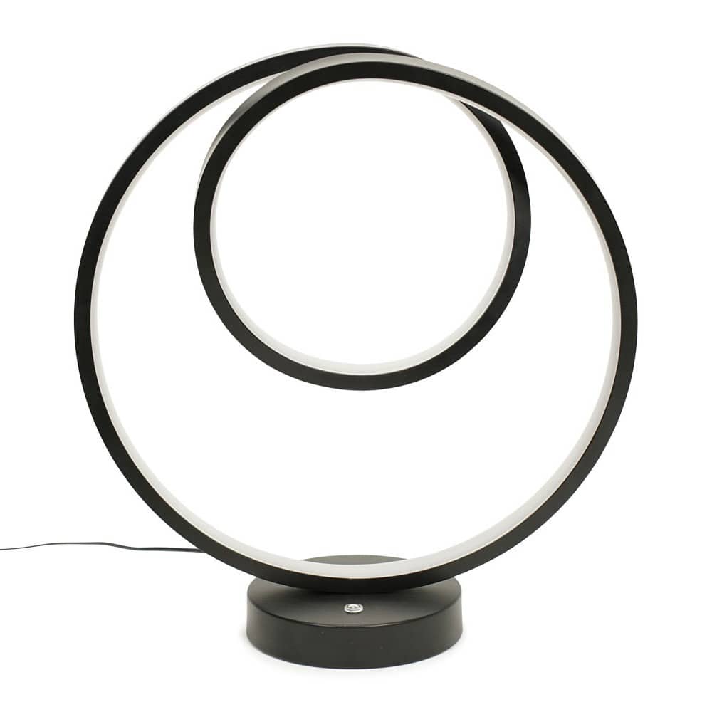 ValueLights Infinity Black Loop Integrated LED Table Lamp | Black