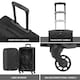 image 2 of Flight Knight Lightweight 4 Wheel 800D Soft Case Quilted Suitcases Anti Crack Cabin & Hold Luggage Options - 100+ Airlines Approved - easyJet, BA & Many More! | Black | Large