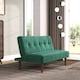 image 2 of Living and Home Modern 2-Seater Convertible Sofa Bed with Wooden Legs - Green | Multi