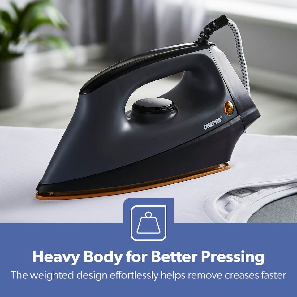 image 1 of GEEPAS Dry Iron|1200W Grey