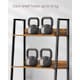 image 6 of 5-Tier Vertical Ladder Shelf Bookcase, Compact Industrial Storage Rack, Rustic Brown and Ink Black