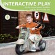 image 4 of AIYAPLAY Ride On Car Foot To Floor Kids Car w/ Music, Bubble - Cream White