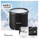 image 4 of Ice Bath Helsinki with triple insulation, folding design and inflatable outer ring | Black | black | Ø 90 x 75 cm | 1