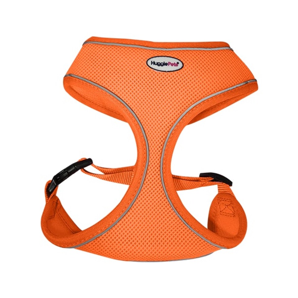 image 1 of HugglePets Air Mesh Dog Harness Orange | S