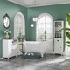 image 2 of kleankin Freestanding Tallboy Storage Unit W/ Drawer Single Door Cabinet White