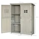 image 5 of Outsunny Garden Shed Outdoor Storage Unit with Asphalt Roof, 3 Shelves