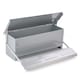 image 1 of KCT 10kg Automatic Chicken Feeder Self Opening Grey Steel Trough Poultry Treadle | Grey | 1