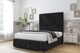 image 2 of Sloomy Langston Black Naples Deep-Sided Bed Frame With 50" Upholstered Headboard 4'6 Double