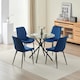 image 4 of New York Dining Table with 4 Amelia Velvet Chairs Grey
