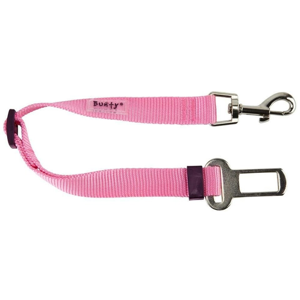 image 1 of Dog & Cat Seat Belt Safety Travel Restraint, Harness Clip For Car Van Lead Brown