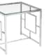 image 5 of Interiors By Premier Contemporary Clear Glass And Silver Base End Table, Tempered Glass Top End Table, Stylish Bedside Table Silver