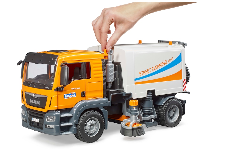 image 1 of Bruder MAN TGS Street Sweeper Detailed Vehicle & Playset Model