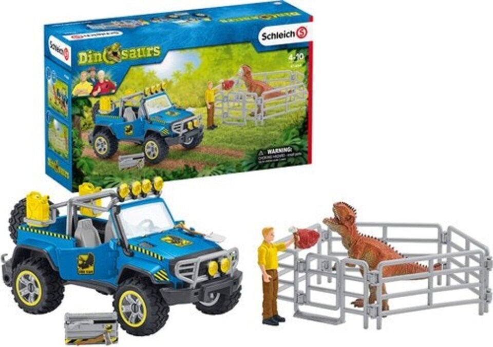 image 1 of Schleich Off Road Vehicle With Dino Outpost Figure