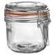 image 4 of Argon Tableware Glass Storage Jars with Heart Labels - 200ml - Clear - Pack of 6