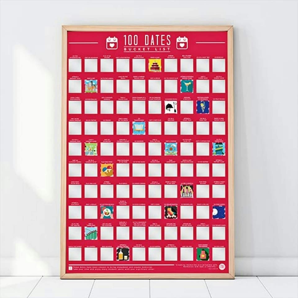 image 1 of Gift Republic 100 Dates Bucket List Scratch Poster