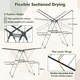 image 6 of COSTWAY 2-Tier Clothes Drying Rack Clothing Laundry Rack