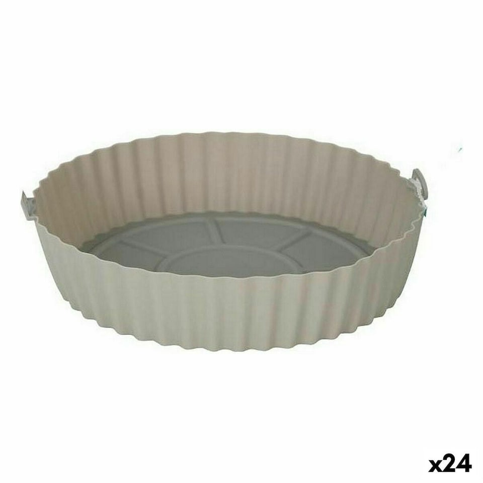 image 1 of Folding Silicone Basket for Air Fryer Quttin Circular 20 x 20 x 4,5 cm (24 Units)