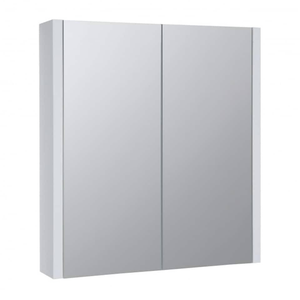 image 1 of Mirror Bathroom Cabinet 600mm Wide - White | White | White | 1