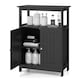 image 1 of COSTWAY Storage Organizer Bathroom Floor Cabinet Black Black
