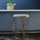 image 3 of Interiors by Premier Manhattan Grey Velvet Tall Bar Stool