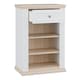 image 6 of Pontypool Shoe Cabinet with Drawer in White and a Riva Oak