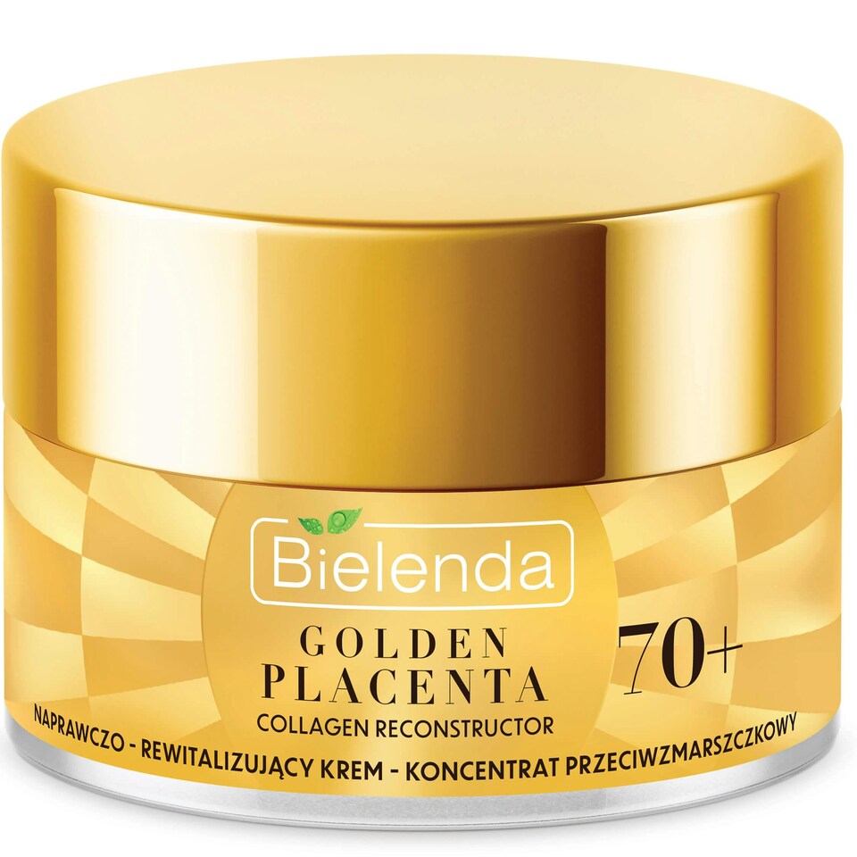image 1 of Bielenda Golden Placenta Collagen Reconstructor Repairing Revitalizing Anti Wrinkle Cream 70+ Day/Night 50ml
