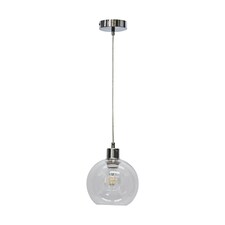 Barnum - Clear Glass Globe with Chrome Pendant Fitting | Clear | Clear | 1