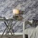 image 2 of Decadence Wallpaper in Light Grey and Blue Grey with Silver Glitter | Blue | Light Grey and Blue Grey with Silver Glitter | 53cm x 10m