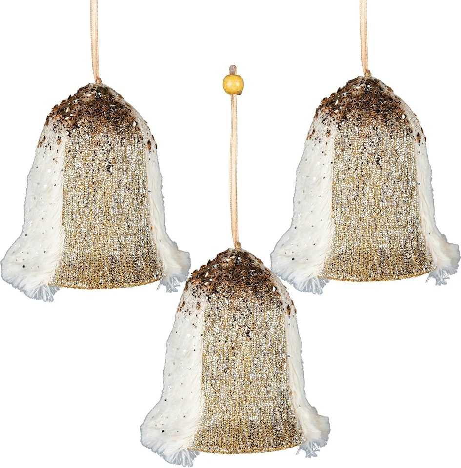 image 1 of 12cm Gold Bell - Christmas Hanging Decoration