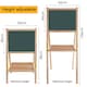 image 2 of Height Adjustable and Foldable Wood Whiteboard Black Board Easel 57 x 80cm