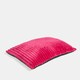 image 5 of OHS Ribbed Fleece Rectangular Soft Warm Cosy Plump Plush Pet Dog Cat Cushion Bed, 80x60cm Pink | Bright Pink | L