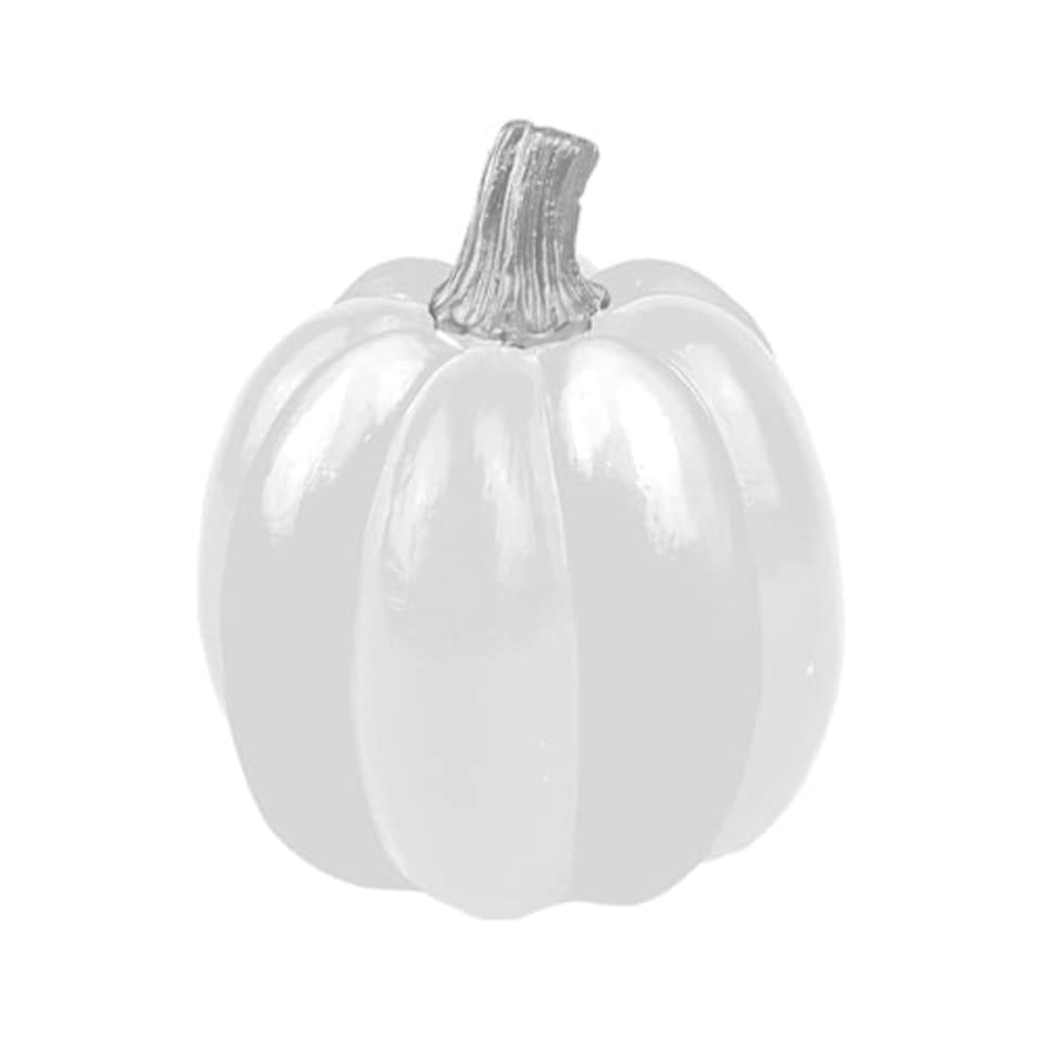 Halloween White Pumpkin Decoration 10cm