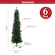 image 2 of 6ft Green Slim Line Christmas Tree | Green | 6ft
